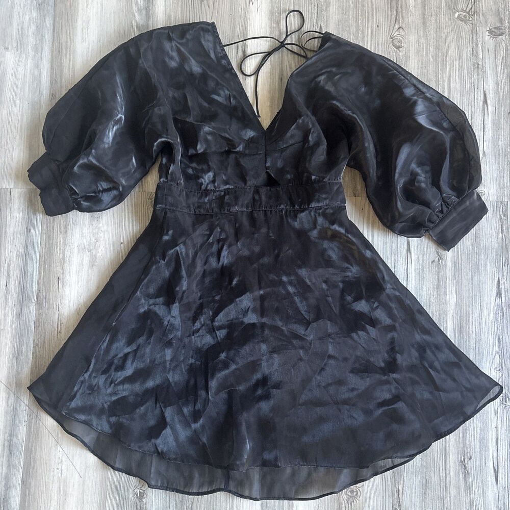 Day + Moon Cosplay Femme  Black Fit  Flare Dark Romantic Goth Dress Size M